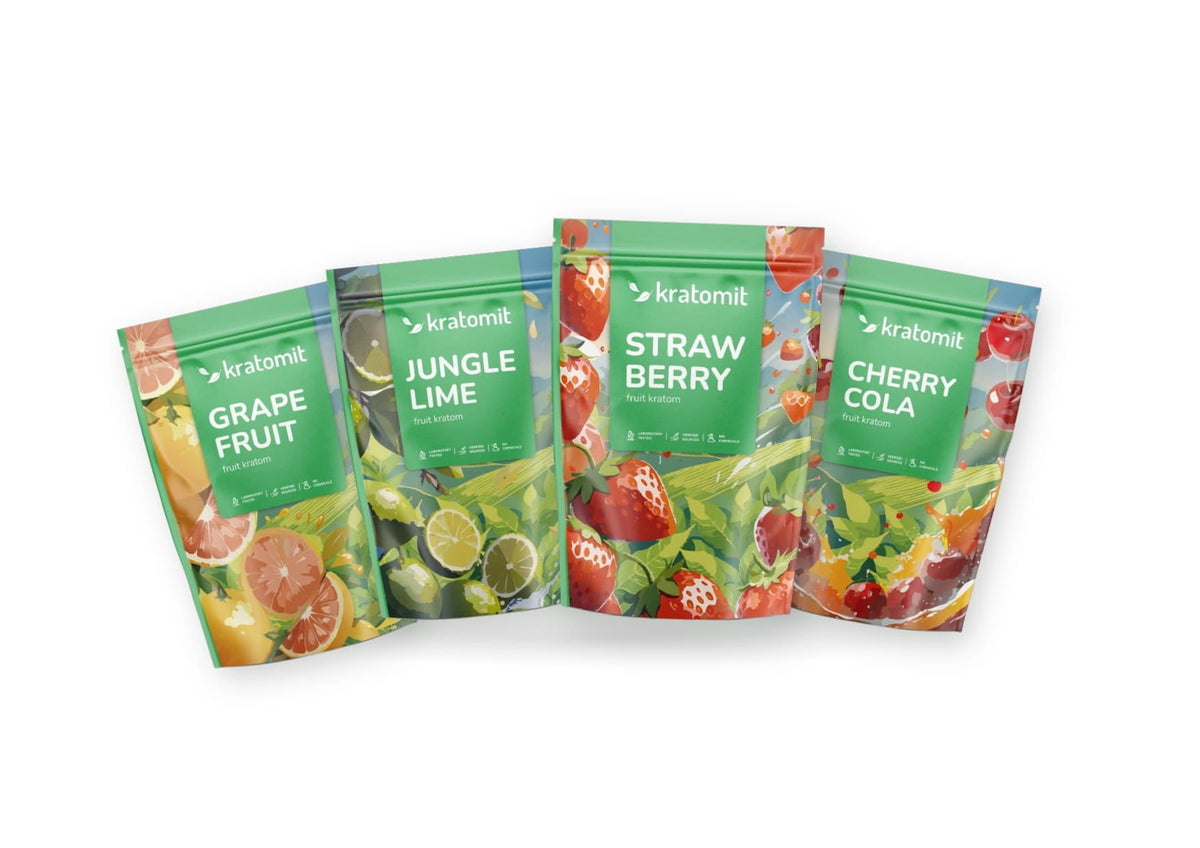 Fruit flavoured kratom blends