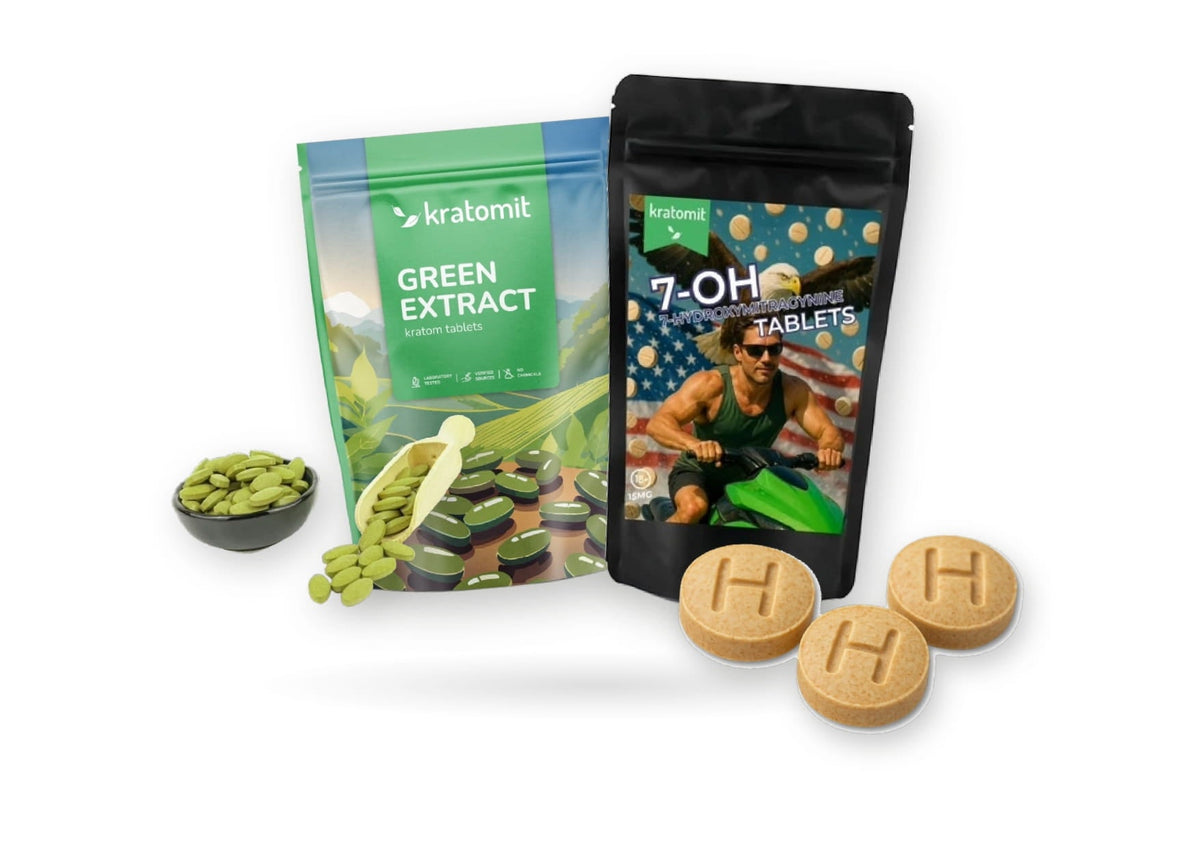 Pressed kratom tablets