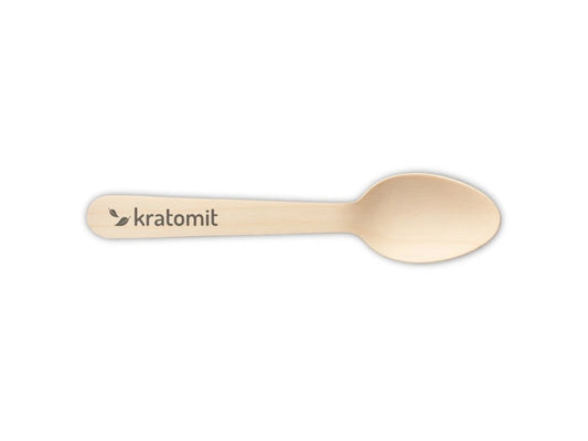 Kratomit wooden spoon for dosing kratom powder, 16 cm