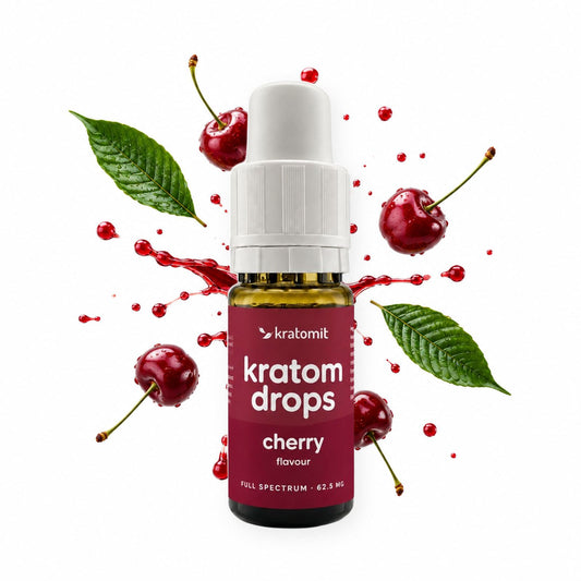 Kratom drops cherry with cherry splash